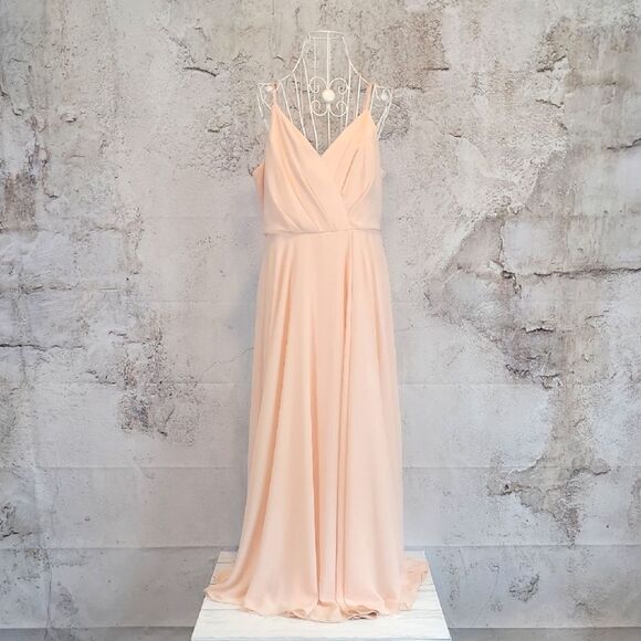 Lulus Full Length Gown Pale Peach Womens Size L - Picture 1 of 11